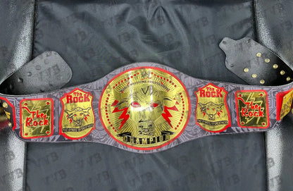 Custom The Rock “Brahma Bull” World Heavyweight Championship Belt – Replica Wrestling Title for Collectors & Fans