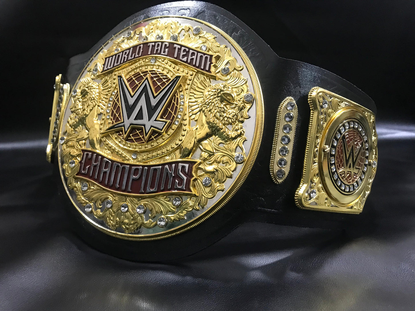 New World Tag Team Wrestling Championship Leather Belt – 10mm Diecast Brass | Adult Size