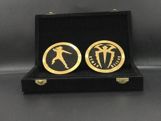 Roman Reigns Side Plates – 4mm Brass Custom Size (WWE Style) with Premium Box