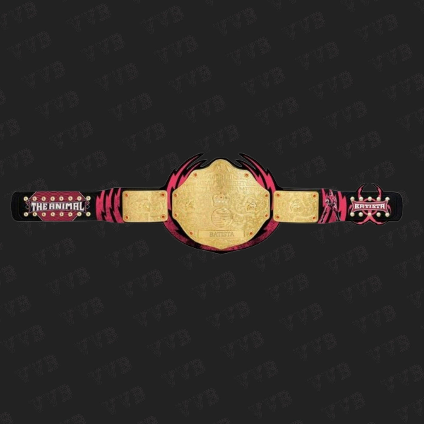 New Custom Batista World Heavy Weight Championship Leather Belt - Victory Vault Belts