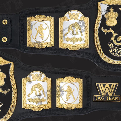 WWE Classic World Tag Team Championship Replica Title Belt - 4mm Brass Victory Vault Belts