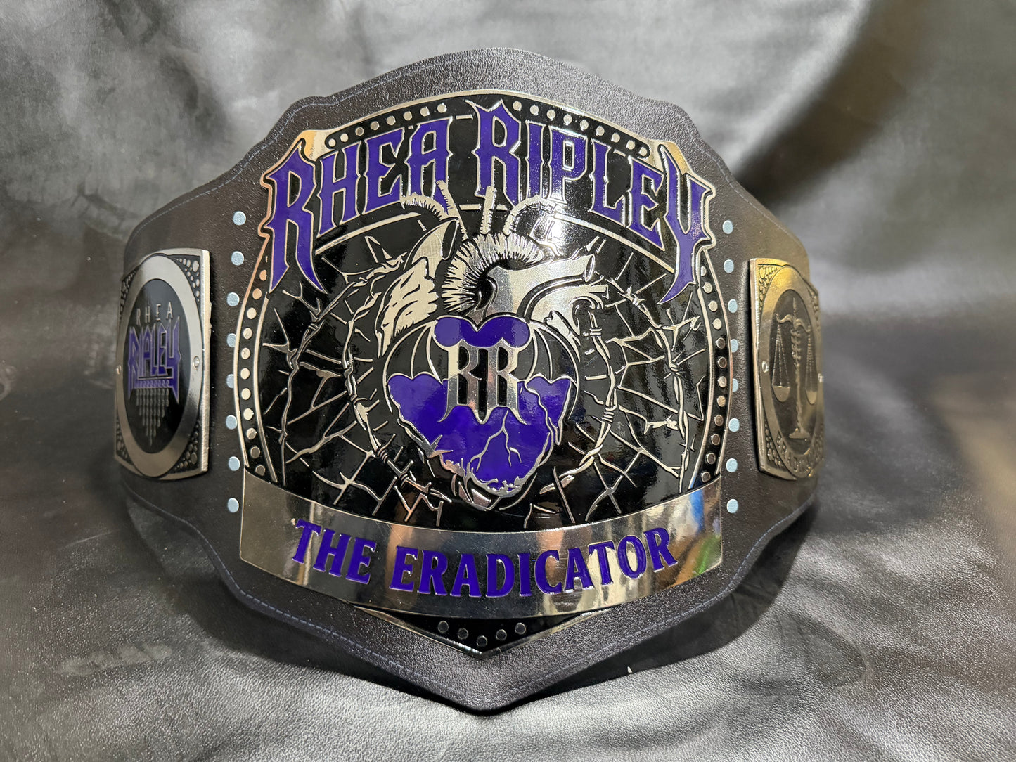 Rhea Ripley “THE ERADICATOR” Custom Championship Belt With Matching Premium Belt Bag| Handcrafted Collector’s Edition |Judment Day Inspired