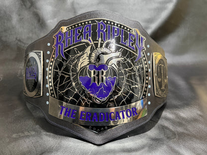 Rhea Ripley “THE ERADICATOR” Custom Championship Belt With Matching Premium Belt Bag| Handcrafted Collector’s Edition |Judment Day Inspired