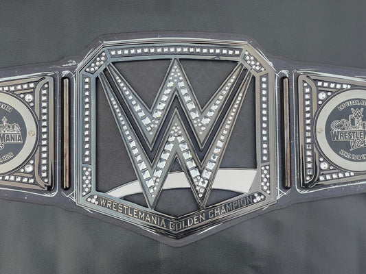 WrestleMania 42 Golden World Championship Belt – 6mm Premium Diecast Wrestling Title | Heavyweight Replica with Bag