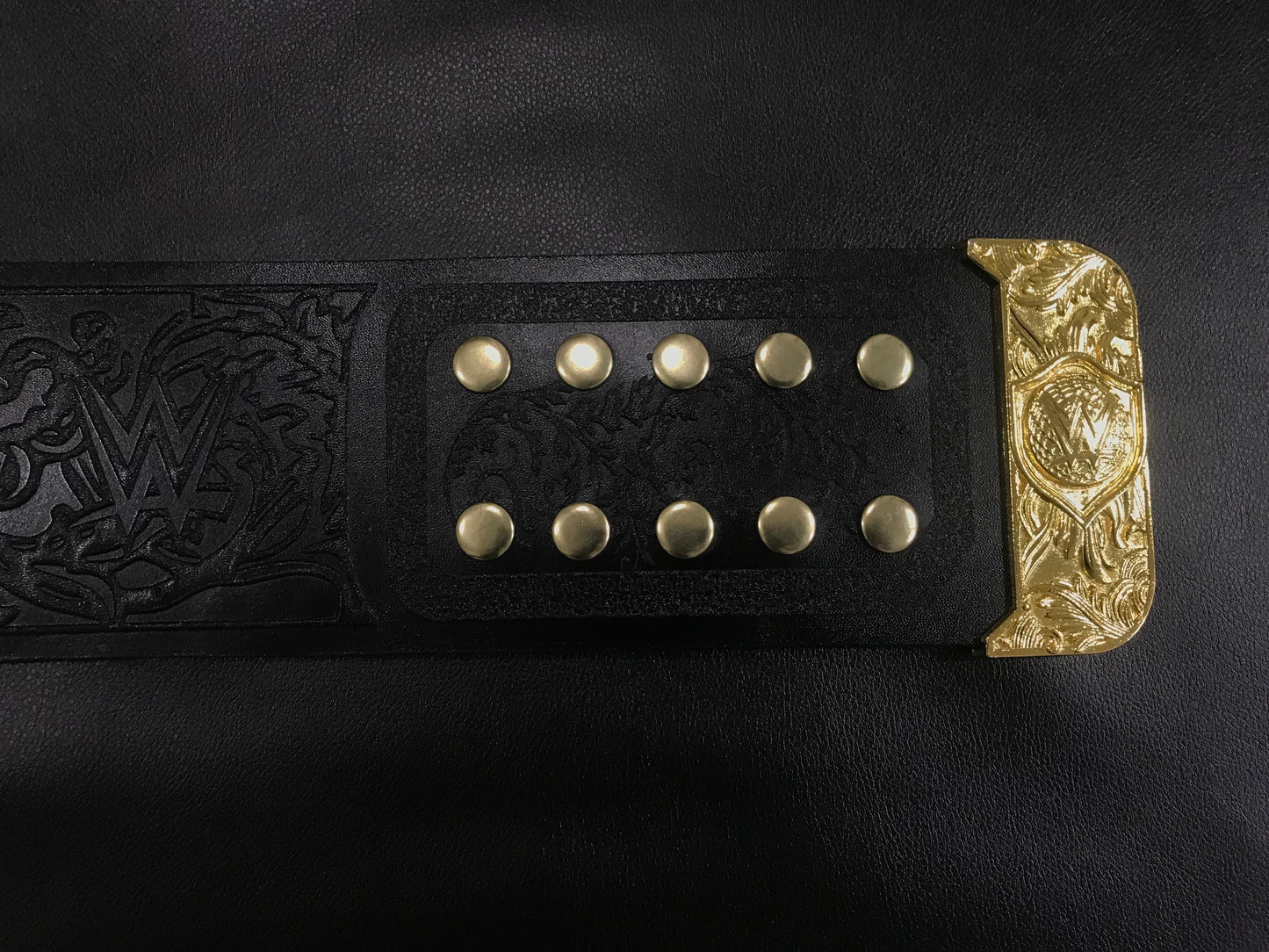 New World Tag Team Wrestling Championship Leather Belt – 10mm Diecast Brass | Adult Size