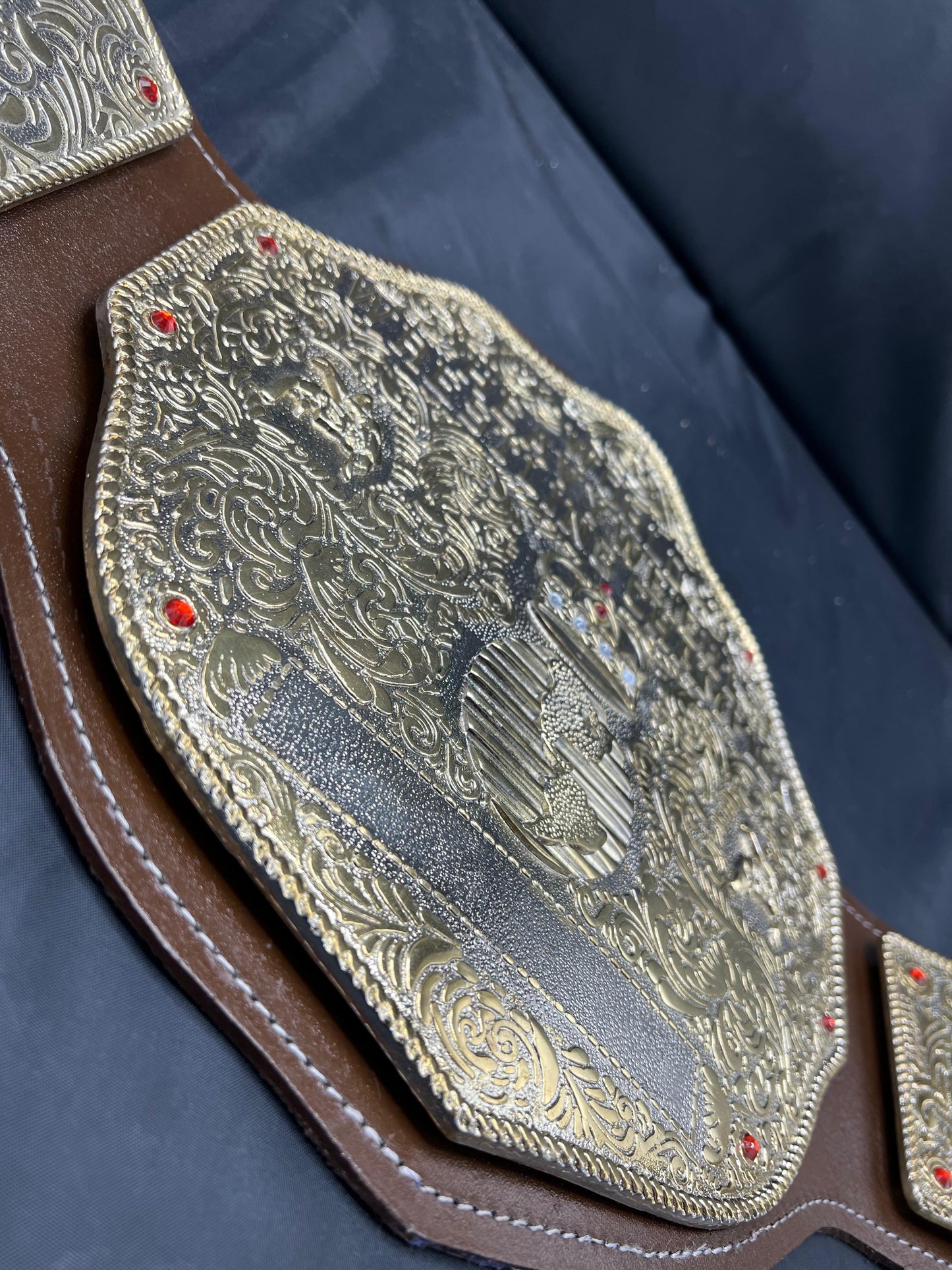 Big Gold World Heavyweight Red Strap Custom Wrestling Championship Belt – 6mm Die-Cast Premium Heavy Metal Edition