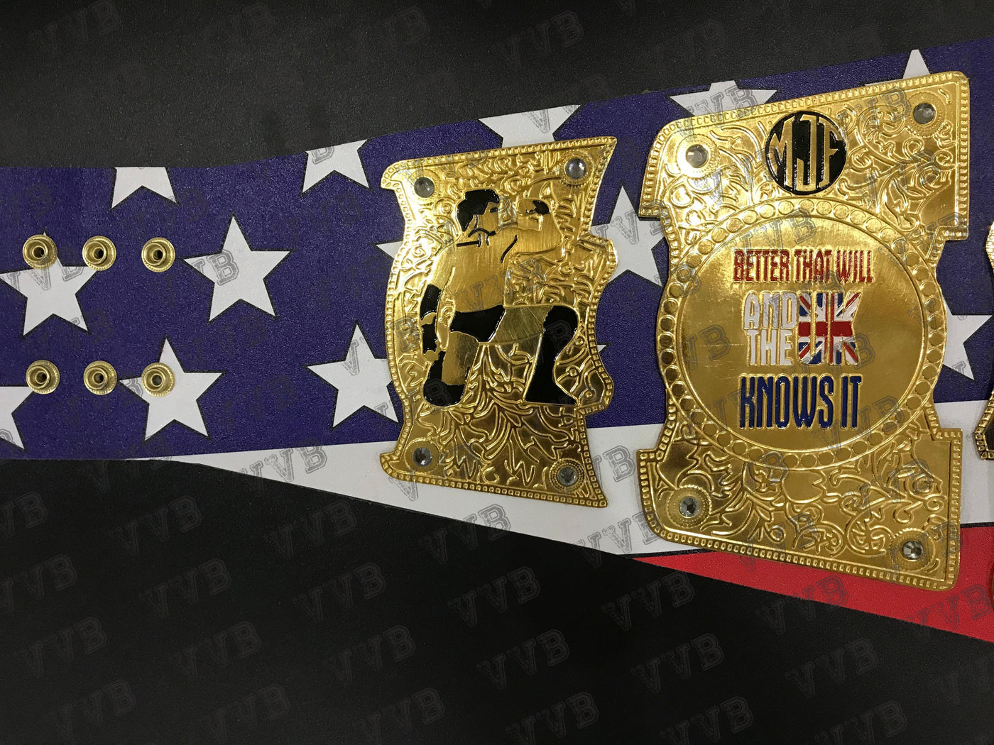 Custom MJF AEW American Heavyweight Wrestling Championship Belt 4mm Brass Replica