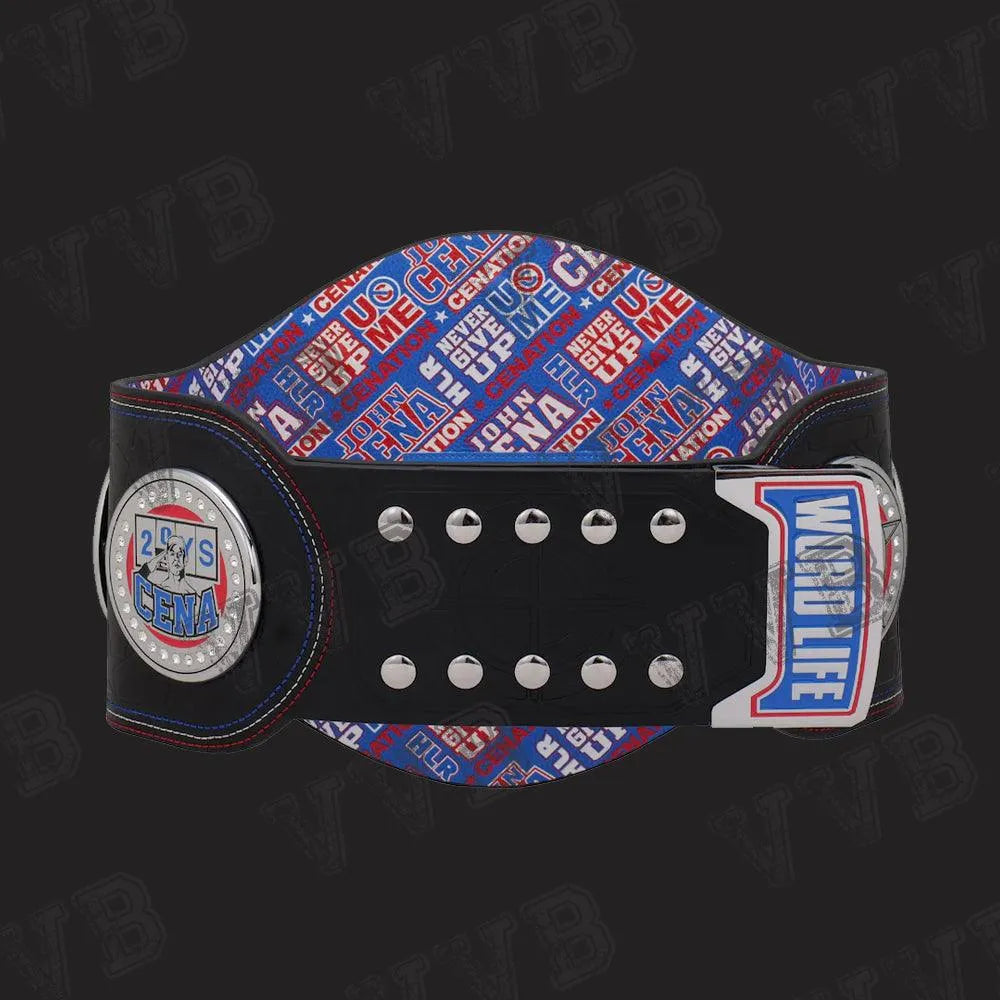 WWE John Cena Legacy Championship 2mm Spinner Leather Belt – Adult Size Wrestling Replica