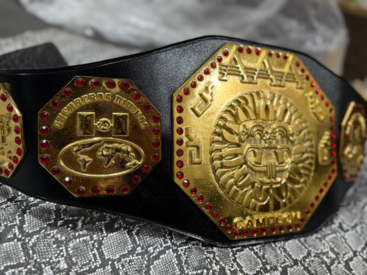 New AAA Mexico World Heavyweight Wrestling Championship Belt –Replica – Dominic