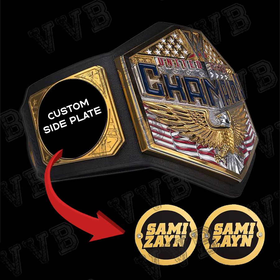 United States Wrestling Championship Replica Belt – 6MM Diecast Brass, Removable Plates, Customizable Sideplates
