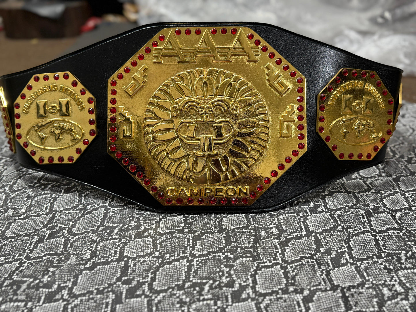 New AAA Mexico World Heavyweight Wrestling Championship Belt –Replica – Dominic