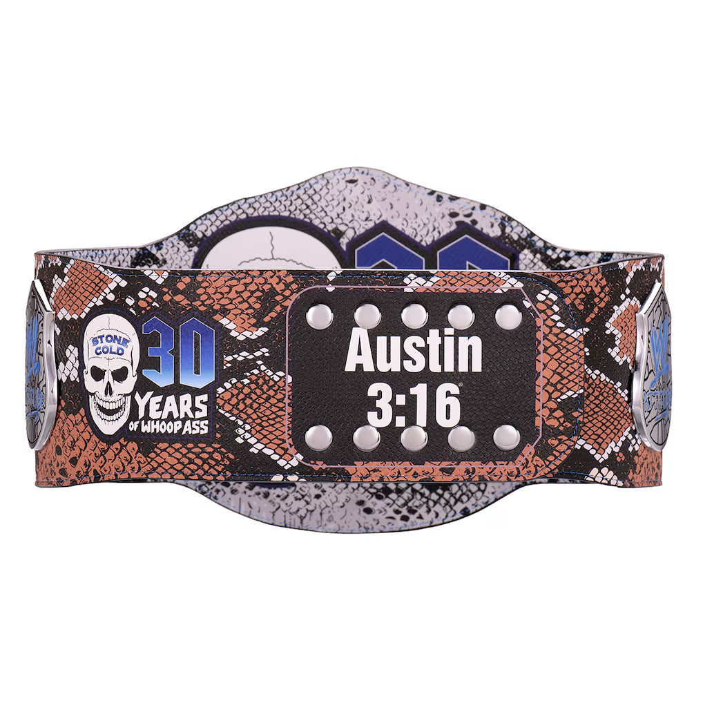 Stone Cold Steve Austin 30 Years Limited Edition Signature Series Championship Title Belt – Premium Wrestling Replica Collectible