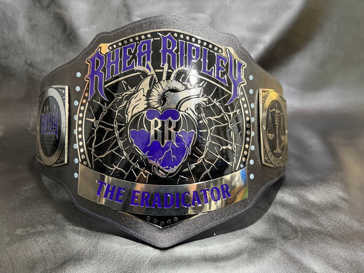 Rhea Ripley “THE ERADICATOR” Custom Championship Belt With Matching Premium Belt Bag| Handcrafted Collector’s Edition |Judment Day Inspired