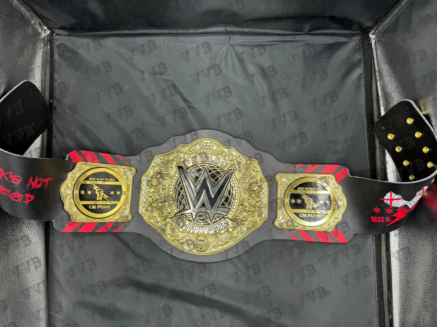 CM Punk World Heavyweight Custom Championship Wrestling Belt Replica – 6MM Diecast Plates