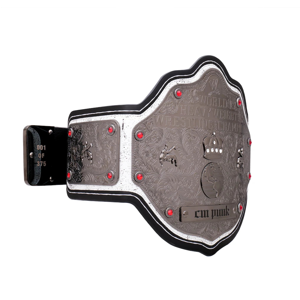 CM Punk Limited Edition Signature Series World Heavyweight Championship Replica Title Belt – Premium Adult Wrestling Collectible
