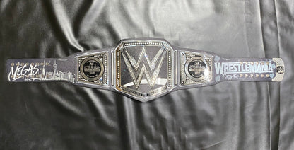 WrestleMania 42 Golden World Championship Belt – 2mm Premium Diecast Wrestling Title | Heavyweight Replica
