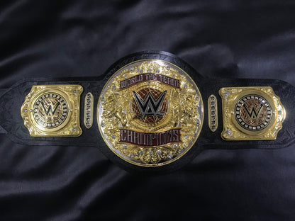 New World Tag Team Wrestling Championship Leather Belt – 10mm Diecast Brass | Adult Size