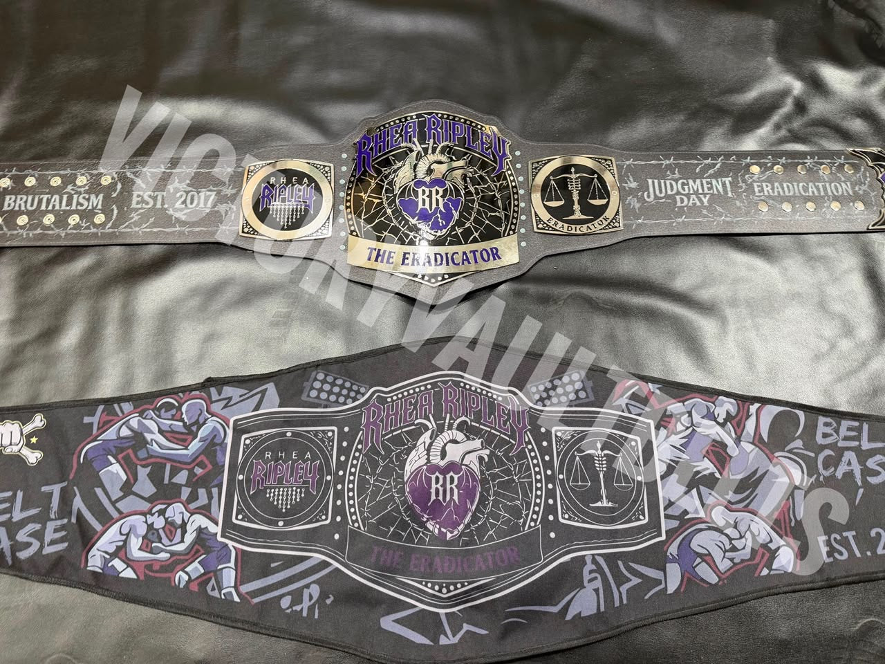 WWE Rhea Ripley “THE ERADICATOR” Custom Championship Belt With Matching Premium Belt Bag| Handcrafted Collector’s Edition |Judment Day Inspired