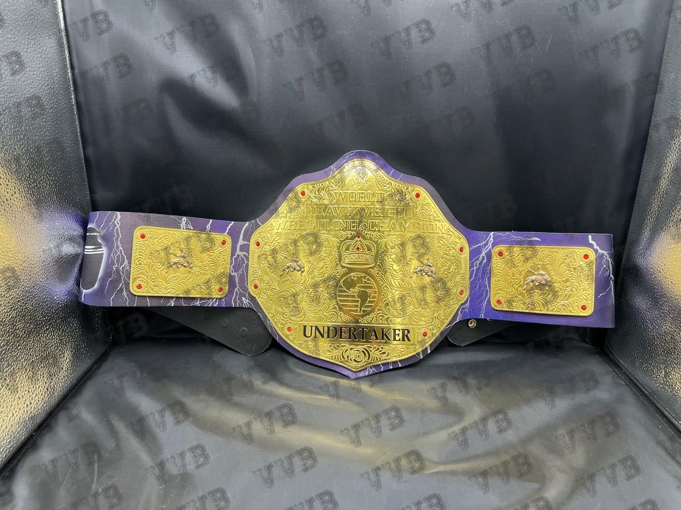 New Custom Big Gold Undertaker Championship Belt - Victory Vault Belts