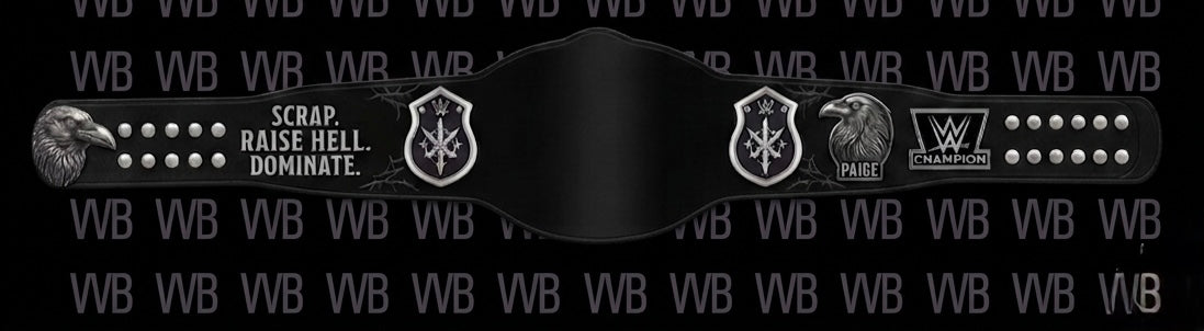 Women’s The Anti-Diva" Paige Signature Series Championship Concept Wrestling Belt Brass In Black