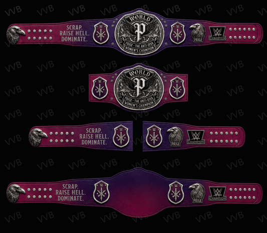 Women’s The Anti-Diva" Paige Signature Series Championship Concept Wrestling Belt Brass