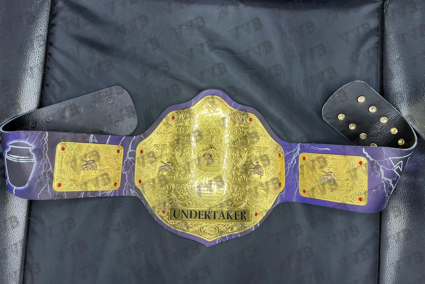 New Custom Big Gold Undertaker Championship Belt - Victory Vault Belts