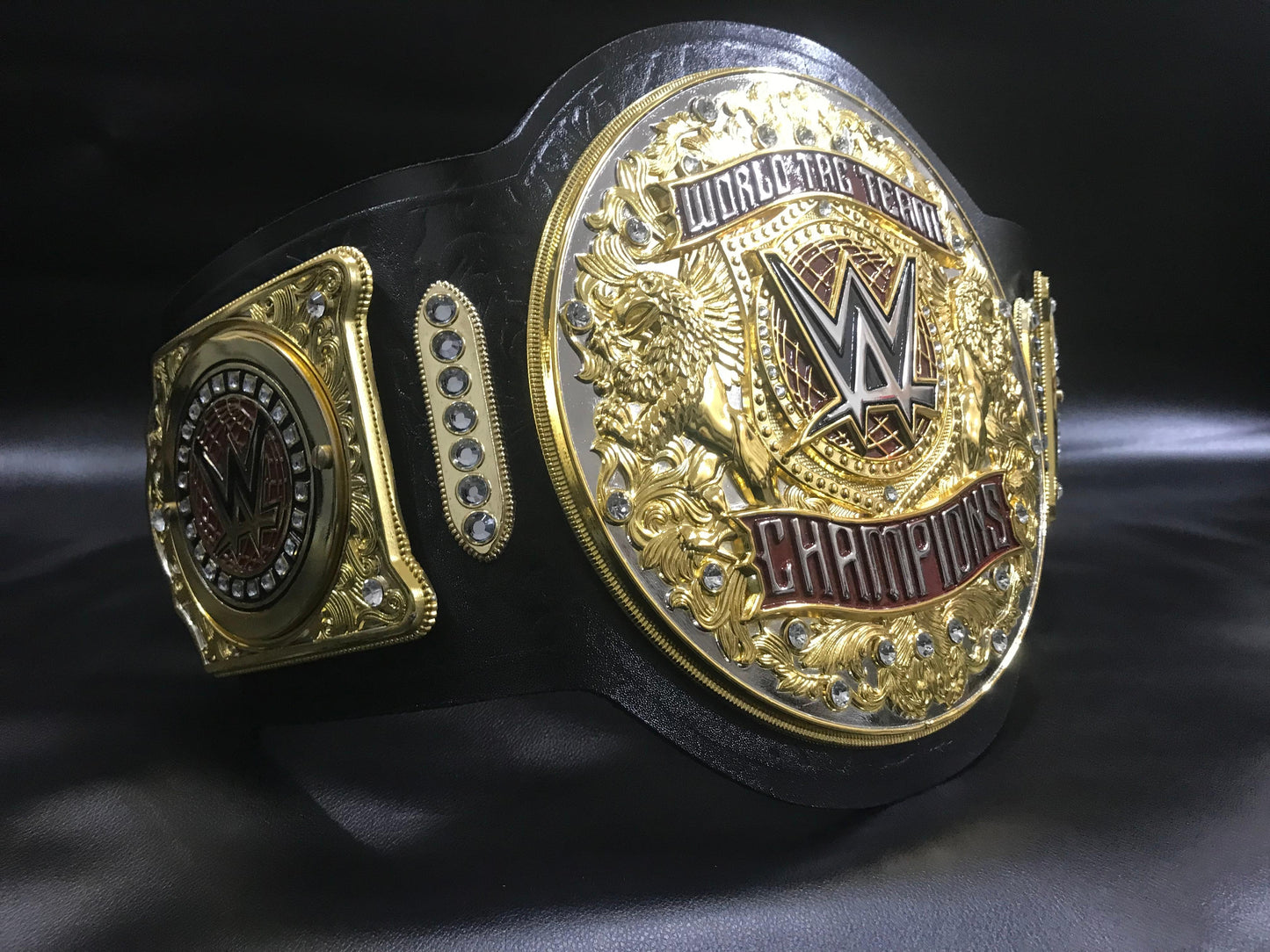 New World Tag Team Wrestling Championship Leather Belt – 10mm Diecast Brass | Adult Size
