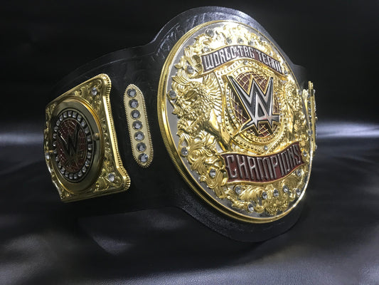 New World Tag Team Wrestling Championship Leather Belt – 10mm Diecast Brass | Adult Size