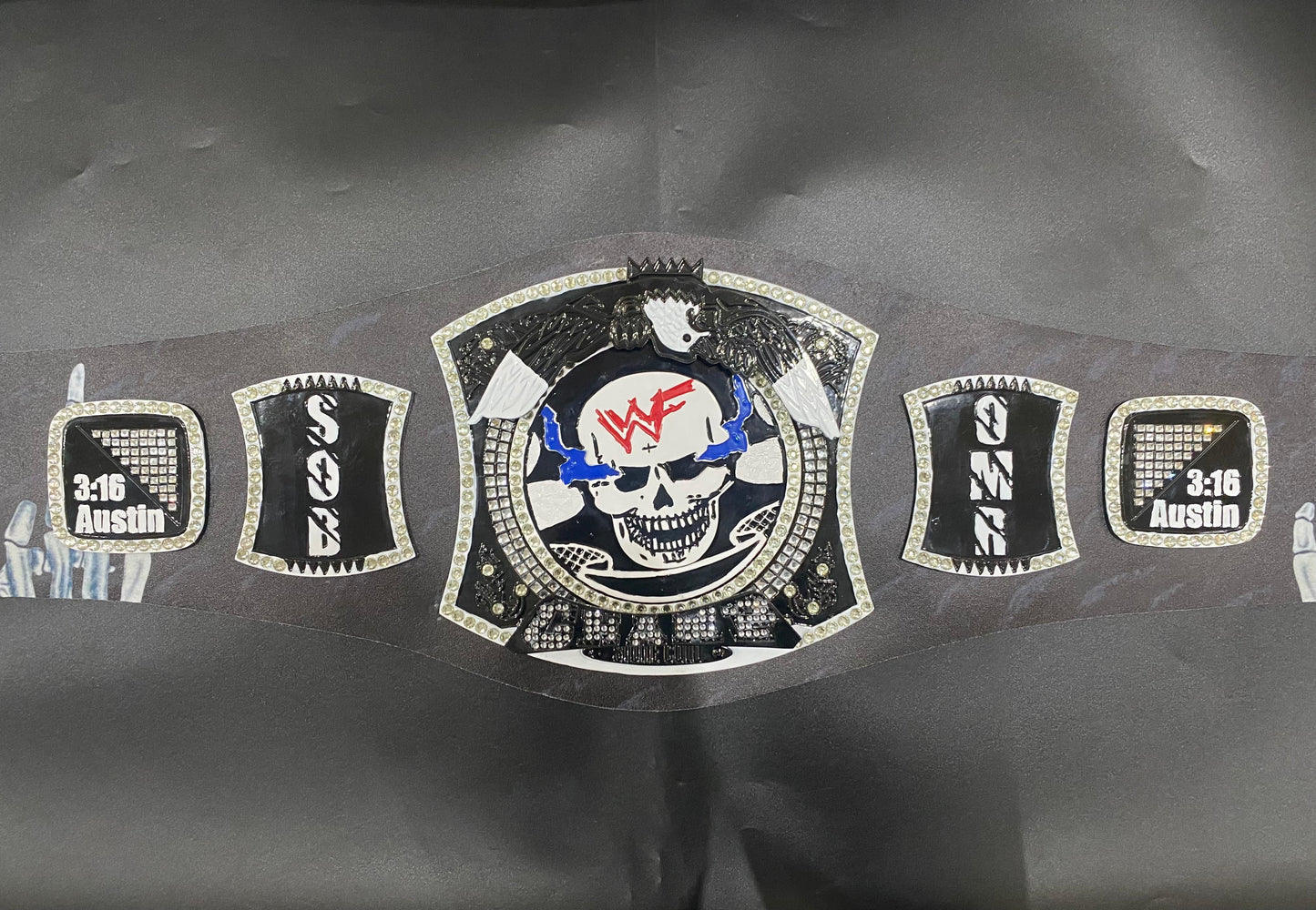 WF Attitude Era Stone Cold Steve Austin 3:16 Custom Championship Spinner Belt -Handcrafted Quality