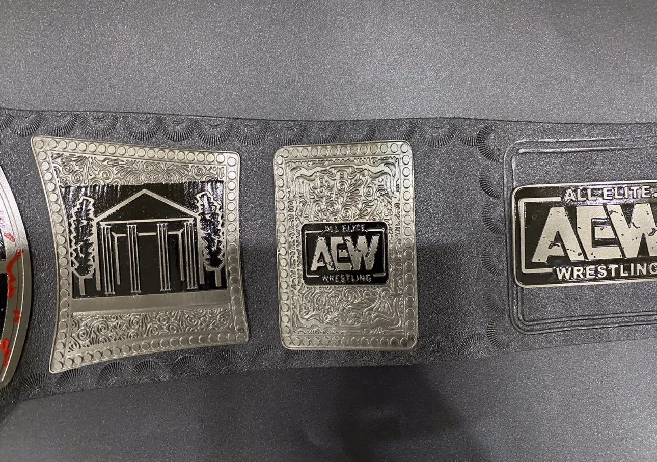Custom Jack Perry TNT Championship Wrestling Title Belt – 2mm Brass Plates
