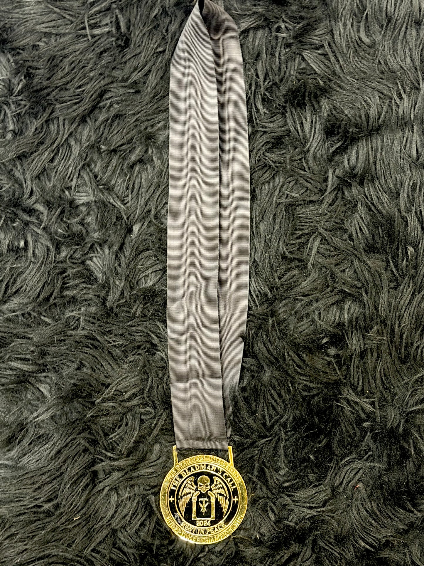 The Undertaker Inspired Embroidered Side Bag with Championship Medal – Wrestling Fan Accessory