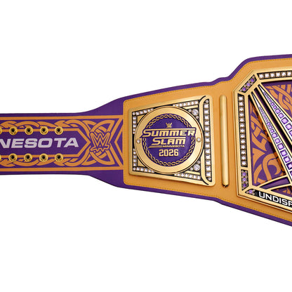 SummerSlam 2026 Minneapolis Championship Replica Title Belt – 6mm Die-Cast Metal Plates | Premium Adult Wrestling Replica