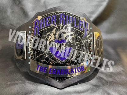 WWE Rhea Ripley “THE ERADICATOR” Custom Championship Belt With Matching Premium Belt Bag| Handcrafted Collector’s Edition |Judment Day Inspired