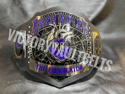 WWE Rhea Ripley “THE ERADICATOR” Custom Championship Belt With Matching Premium Belt Bag| Handcrafted Collector’s Edition |Judment Day Inspired