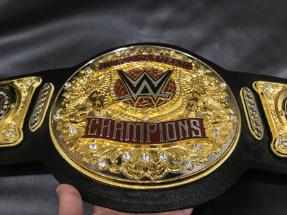 New World Tag Team Wrestling Championship Leather Belt – 10mm Diecast Brass | Adult Size