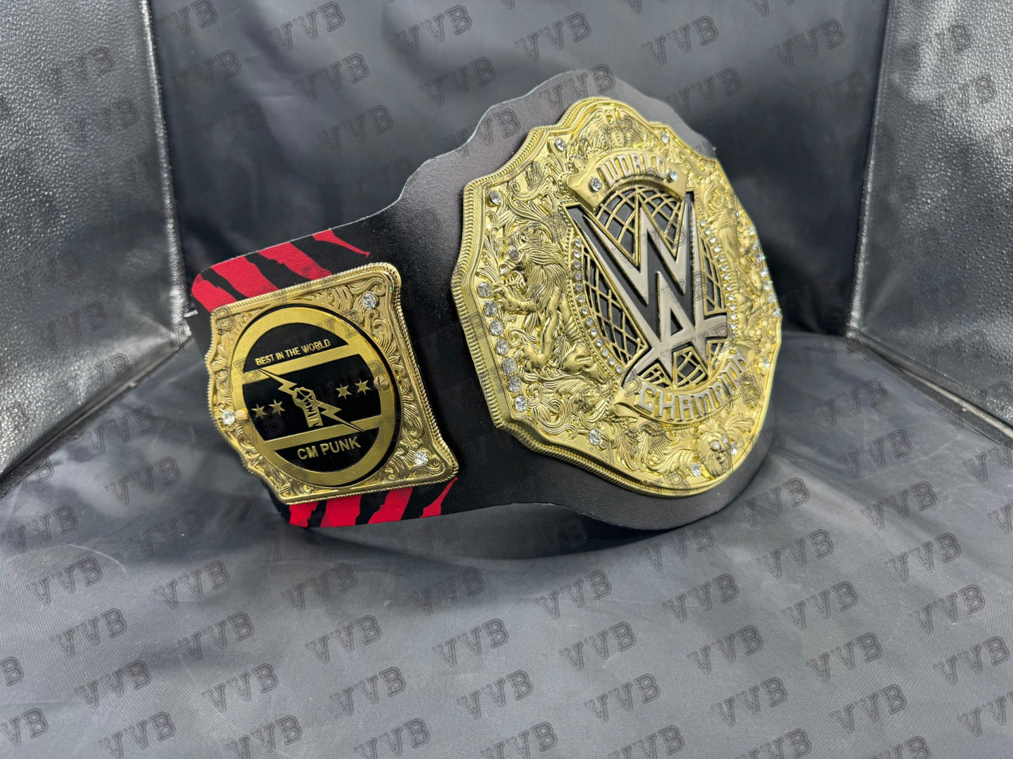 CM Punk World Heavyweight Custom Championship Wrestling Belt Replica – 6MM Diecast Plates
