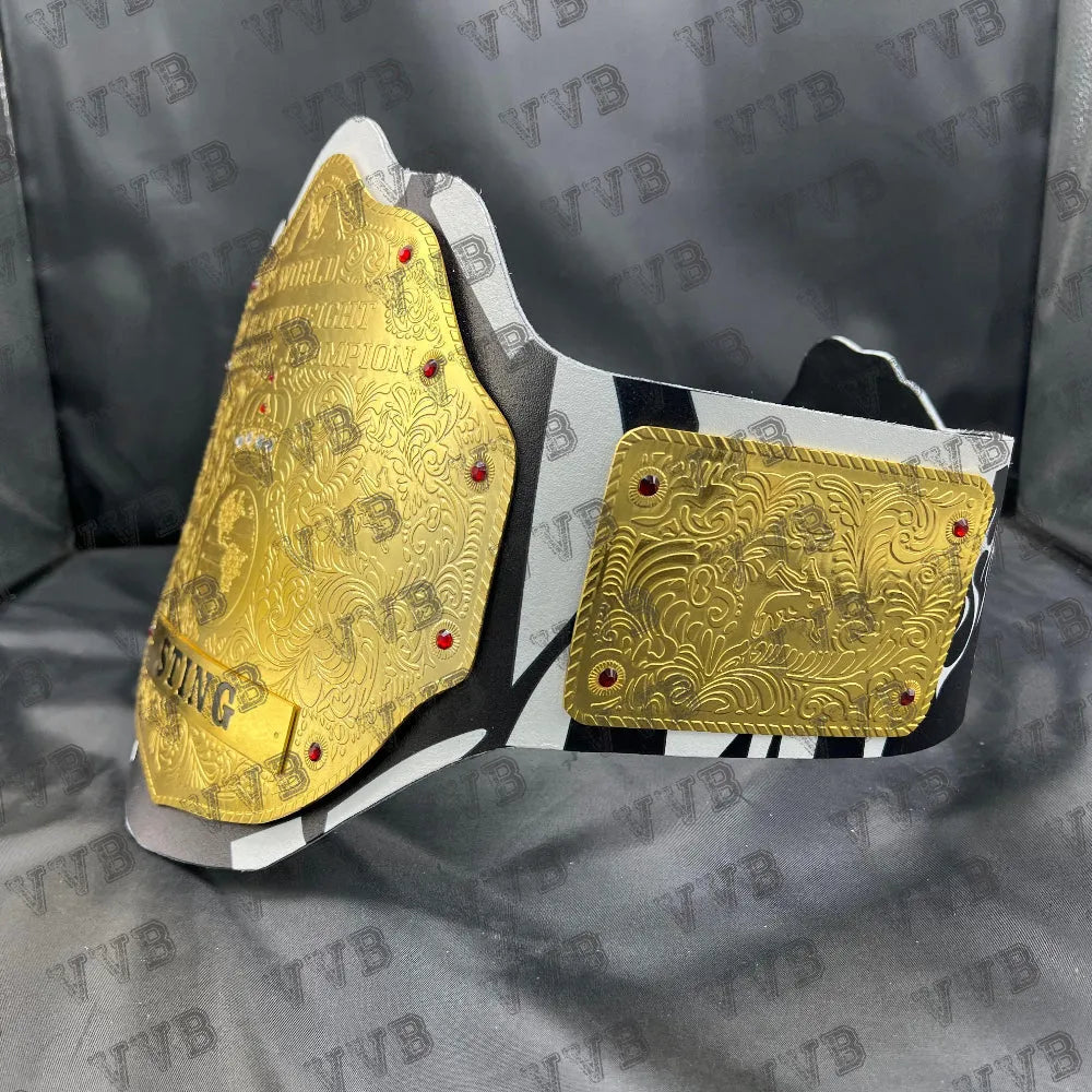 Custom Tribute to Sting Big Gold World Heavyweight Championship Belt – Replica Wrestling Title for Collectors & Fans