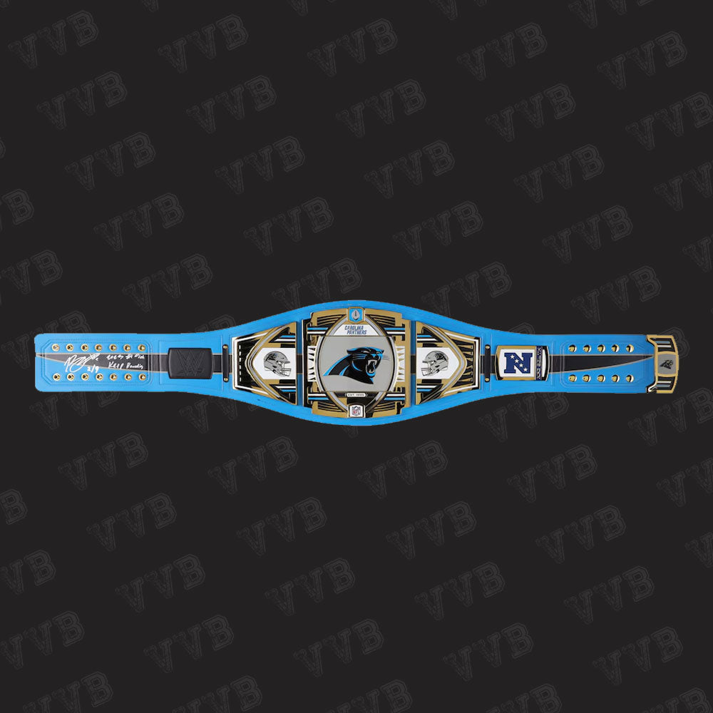 Bryce Young Carolina Panthers Autographed WWE Legacy Title Belt – "2023 #1 Pick" & "Keep Pounding" – Limited Edition of 9