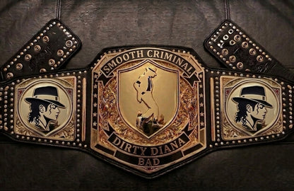 Michael Jackson “Smooth Criminal” Dirty Diana Custom Championship Wrestling Belt – Premium Gold Plated Tribute Title Replica Inspired by the BAD Era