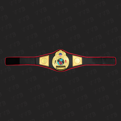 World Championship Title Belt – Pro Boxing Champion Belt with Gold Detailing Victory Vault Belts