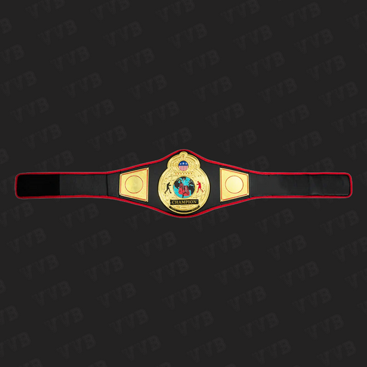World Championship Title Belt – Pro Boxing Champion Belt with Gold Detailing Victory Vault Belts