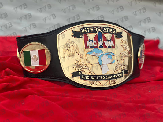 Custom 24K Gold CNC Championship Belt with Personalized Engraving for Wrestling Fans
