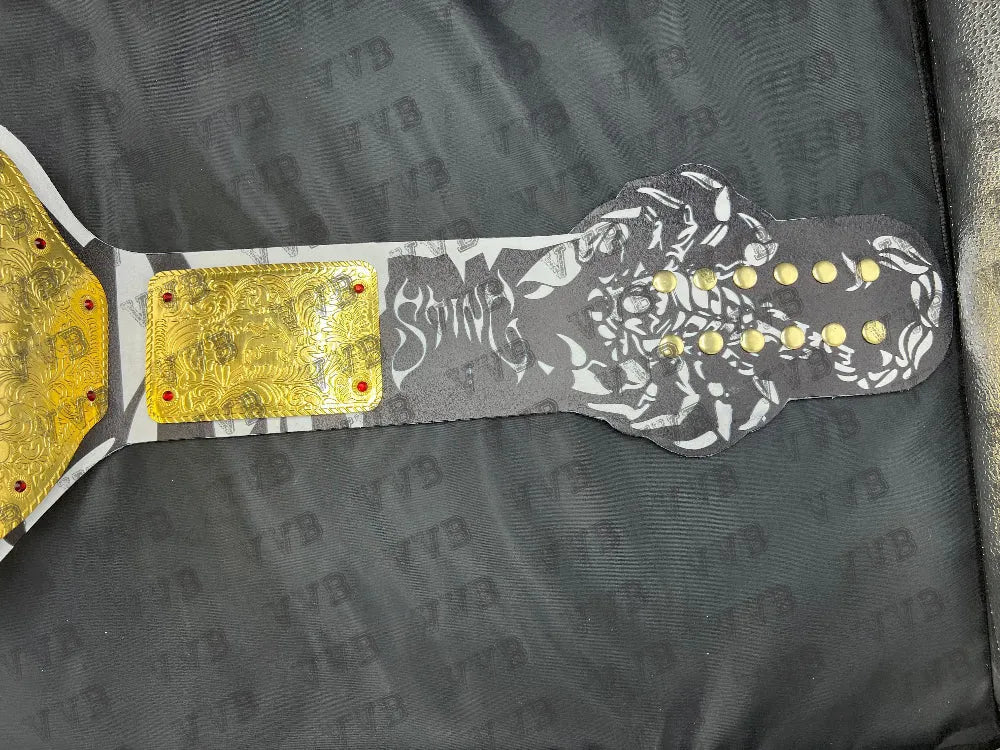 Custom Tribute to Sting Big Gold World Heavyweight Championship Belt – Replica Wrestling Title for Collectors & Fans