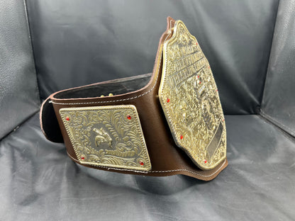 Big Gold World Heavyweight Red Strap Custom Wrestling Championship Belt – 6mm Die-Cast Premium Heavy Metal Edition