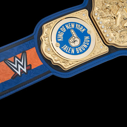 Jalen Brunson “King of New York” World Heavyweight Championship Replica Title Belt – 6mm Die-Cast Zinc Plates with Removable Side Plates | Premium Wrestling Championship Belt