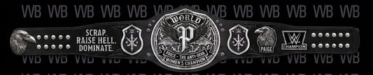 Women’s The Anti-Diva" Paige Signature Series Championship Concept Wrestling Belt Brass In Black