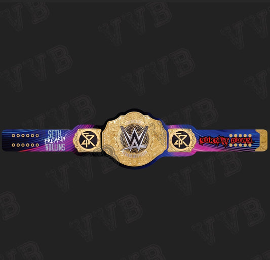 Custom Seth Rollins World Heavyweight Championship Belt Wrestling Title 6mm Diecast