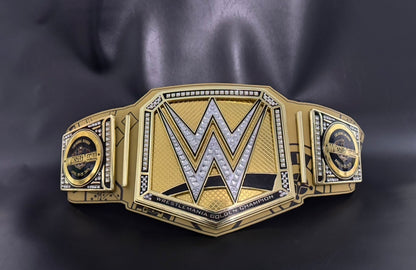All WWE WrestleMania 38 39 40 41 42 Golden Championship Belt – 6MM Die Cast Adult Wrestling Title Replica