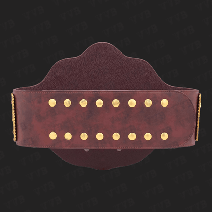Dual Plate Big Gold Championship Wrestling Title Belt Replica