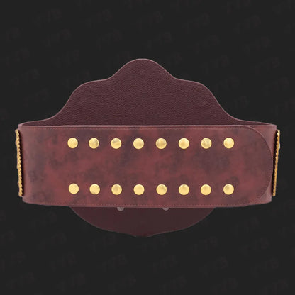 Dual Plate Big Gold Championship Wrestling Title Belt